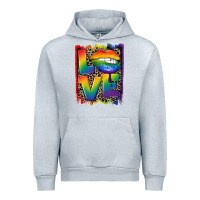Heather Grey Love pride Urban Hoodie - CowGirlArtShop
