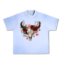 Grape Ice valentine's bull skull Urban Heavy Tee - AdoDesignShop