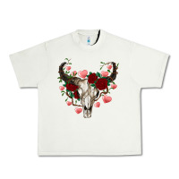 Pistachio valentine's bull skull Urban Heavy Tee - AdoDesignShop