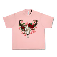 Valentine's Bull Skull Urban Heavy Tee | Teevron