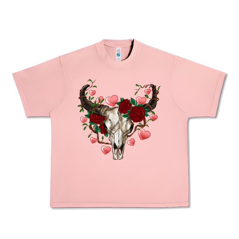 Valentine's Bull Skull Urban Heavy Tee by AdoDesignShop | Teevron