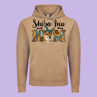 Western Shiba Inu Mom Vintage Hoodie Designed By Ranaportraitstore