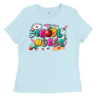 Baby Blue school nurse Ladies Tee - Zillion Design Studio