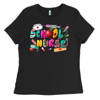 Black school nurse Ladies Tee - Zillion Design Studio