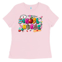 Bubblegum Pink school nurse Ladies Tee - Zillion Design Studio