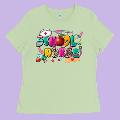 School Nurse Ladies Tee Designed By Zillion Design Studio