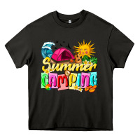 Asphalt summer camping Heavy Core Tee - texasbilliewilder