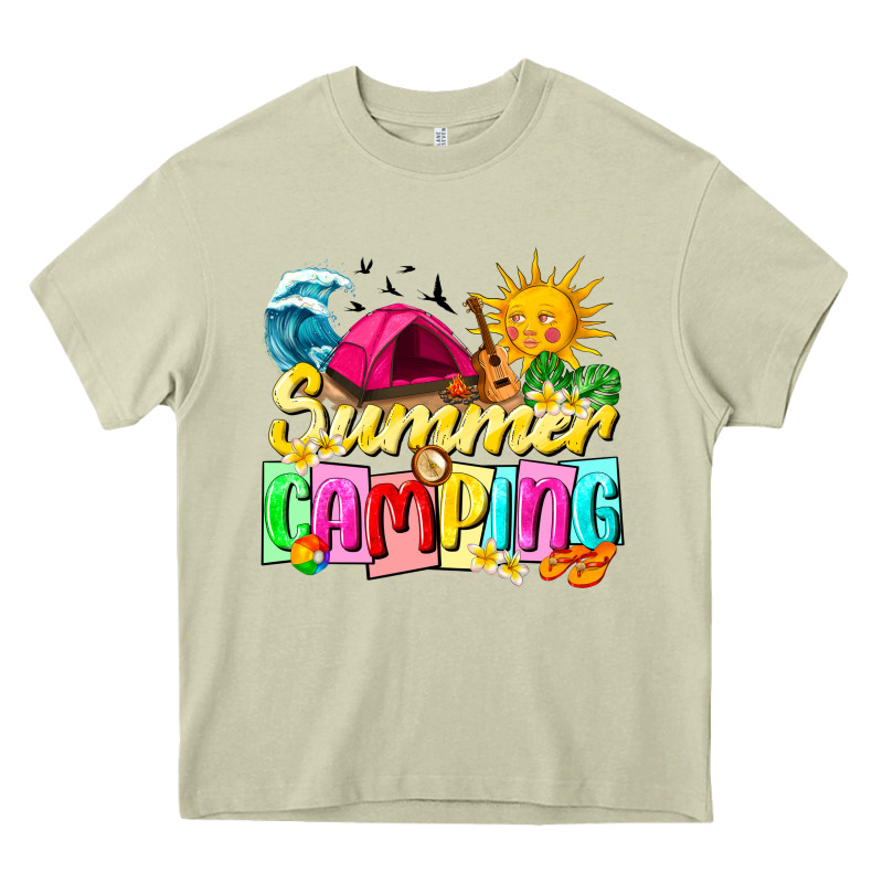 Summer Camping Heavy Core Tee by texasbilliewilder | Teevron
