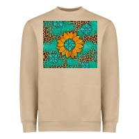Mushroom Sunflower Gemstone Leopard Heavyweight Sweatshirt - Artiststas