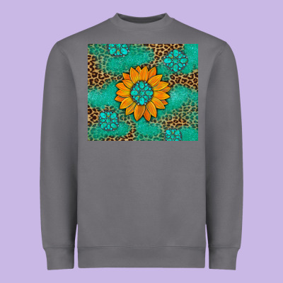 Sunflower Gemstone Leopard Heavyweight Sweatshirt Designed By Artiststas