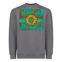 Storm Sunflower Gemstone Leopard Heavyweight Sweatshirt - Artiststas