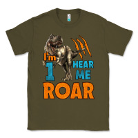 Army Green i'm one hear me roar dinosaur birthday Classic Tee - LillyAllenDesigns