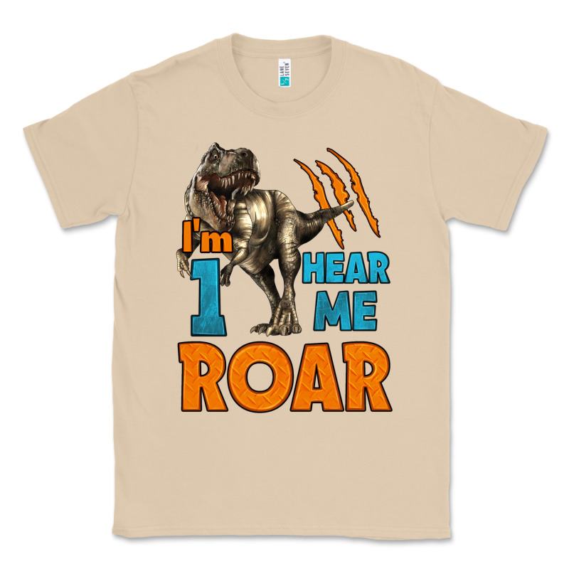 I'm One Hear Me Roar Dinosaur Birthday Classic Tee by LillyAllenDesigns | Teevron