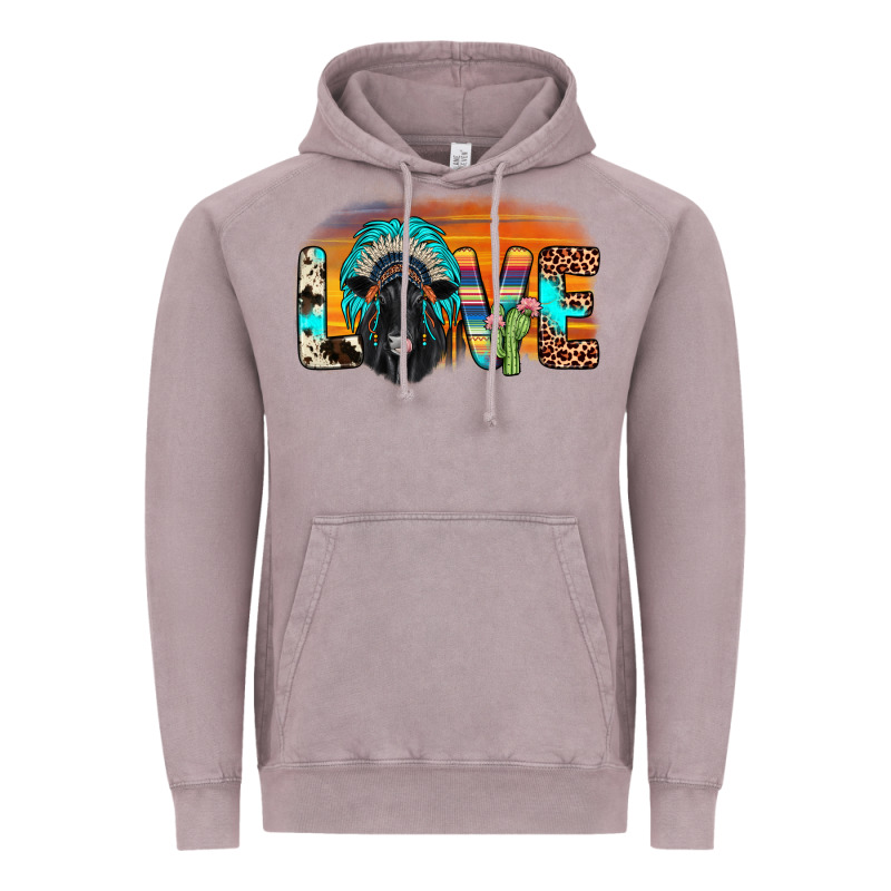 Love Black Angus Indian Headdress Vintage Hoodie by JahusDesignShop | Teevron