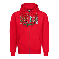 Red very merry office squad Zipper Hoodie - MaliasSmallBusiness