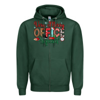 Sports Green very merry office squad Zipper Hoodie - MaliasSmallBusiness