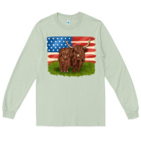 Matcha American cows Long Sleeve Tee - MaliasSmallBusiness
