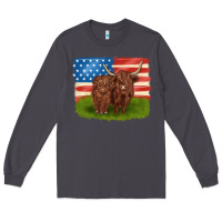 Smoke American cows Long Sleeve Tee - MaliasSmallBusiness