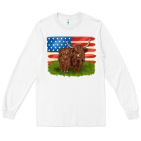White American cows Long Sleeve Tee - MaliasSmallBusiness