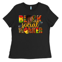 Black black social worker Ladies Tee - texasbilliewilder