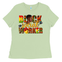 Matcha black social worker Ladies Tee - texasbilliewilder
