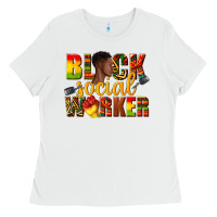 White black social worker Ladies Tee - texasbilliewilder