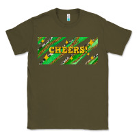Army Green leopar and cowhide with cheers Classic Tee - AdoDesignShop