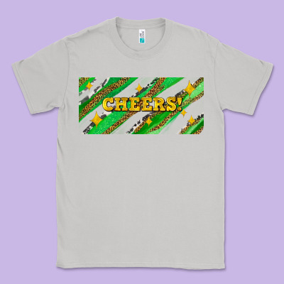 Leopar And Cowhide With Cheers Classic Tee Designed By Adodesignshop