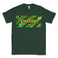 Sports Green leopar and cowhide with cheers Classic Tee - AdoDesignShop