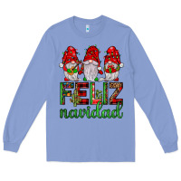Colony Blue feliz navidad gnomies Long Sleeve Tee - JahusDesignShop