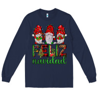 Navy feliz navidad gnomies Long Sleeve Tee - JahusDesignShop