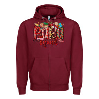 Burgundy para squad christmas Zipper Hoodie - MaliasSmallBusiness