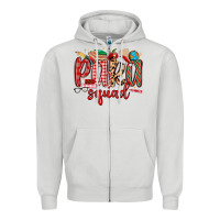 Dove Grey para squad christmas Zipper Hoodie - MaliasSmallBusiness