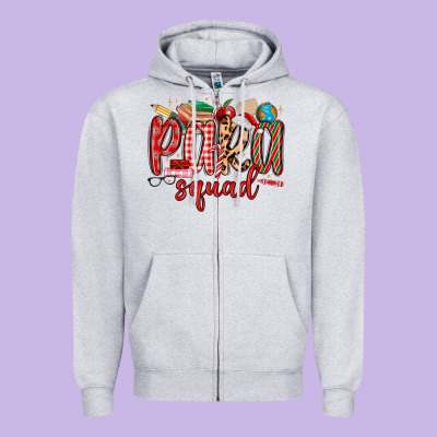 Para Squad Christmas Zipper Hoodie Designed By Maliassmallbusiness