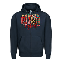 Navy para squad christmas Zipper Hoodie - MaliasSmallBusiness