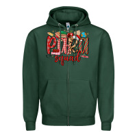 Sports Green para squad christmas Zipper Hoodie - MaliasSmallBusiness