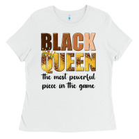White black queen the most powerful piece in the game Ladies Tee - texasbilliewilder
