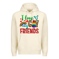 Sandshell I love my gay friends Premium Hoodie - NancyCooperArtShop