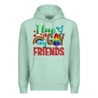 Seafoam I love my gay friends Premium Hoodie - NancyCooperArtShop