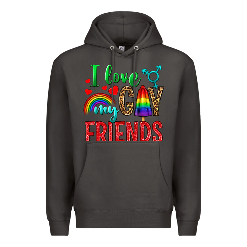 I Love My Gay Friends Premium Hoodie by NancyCooperArtShop | Teevron