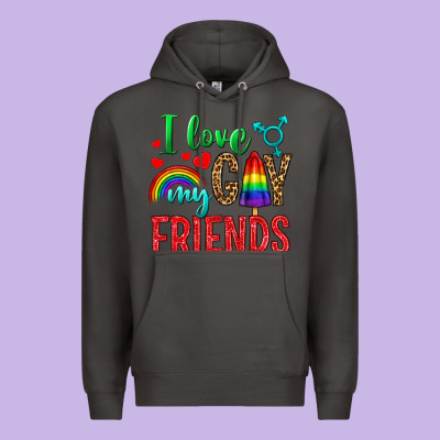 I Love My Gay Friends Premium Hoodie Designed By Nancycooperartshop