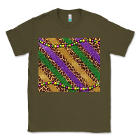 Army Green mardi gras leopard glitter bead Classic Tee - BarkalooDesign