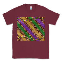 Burgundy mardi gras leopard glitter bead Classic Tee - BarkalooDesign
