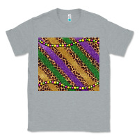 Heather Grey mardi gras leopard glitter bead Classic Tee - BarkalooDesign