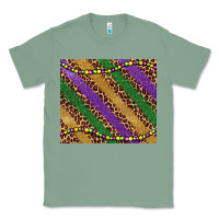 Sage mardi gras leopard glitter bead Classic Tee - BarkalooDesign