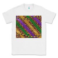 White mardi gras leopard glitter bead Classic Tee - BarkalooDesign