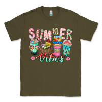 Army Green Summer Vibes Classic Tee - CowhideDigitalArt