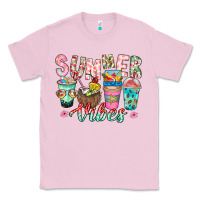 Bubblegum Pink Summer Vibes Classic Tee - CowhideDigitalArt