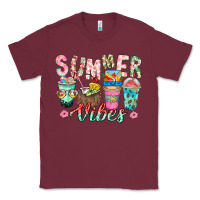 Burgundy Summer Vibes Classic Tee - CowhideDigitalArt