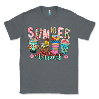 Charcoal Heather Summer Vibes Classic Tee - CowhideDigitalArt